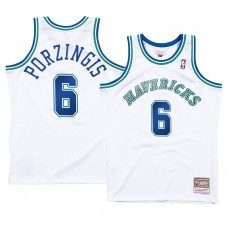 Kristaps Porzingis Dallas Mavericks Hardwood Classics Jersey White