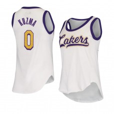 Los Angeles Lakers Kyle Kuzma Women's Alyssa Milano High Hoops Tank Top Jersey White