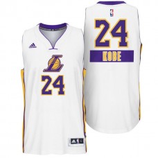 Los Angeles Lakers #24 Kobe Bryant 2014 Christmas Day Big Logo Swingman White Jersey