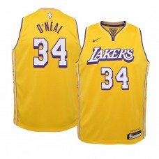 Youth Los Angeles Lakers Shaquille O'Neal Gold Jersey - City Edition