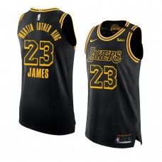 Los Angeles Lakers LeBron James MLK Day Honor King Jersey Black