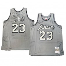 Los Angeles Lakers LeBron James Hardwood Classics Throwback Jersey Gray