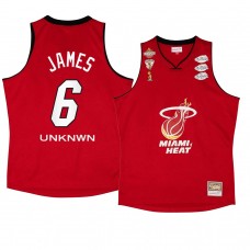 LeBron James Miami Heat My Towns Unknwu Jersey Red Men