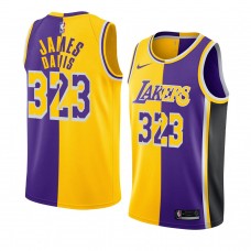 LeBron James Los Angeles Lakers Davis Dynamic Duo Jersey Split Special Purple Gold