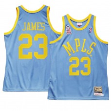 Los Angeles Lakers LeBron James MPLS Throwback Minneapolis 5x championship Jersey Blue