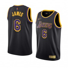 Los Angeles Lakers LeBron James Earned Edition Swingman Jersey Black