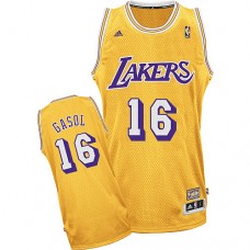 Los Angeles Lakers #16 Pau Gasol Walter Brown HWC Swingman Jersey