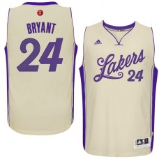 Los Angeles Lakers #24 Kobe Bryant Cream 2015 Christmas Day Swingman Jersey