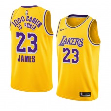 Los Angeles Lakers LeBron James Icon Edition 10+Points in 1000 Jersey