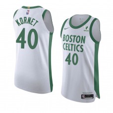 Boston Celtics 2021 Luke Kornet City Authentic Vistaprint Patch Jersey Black