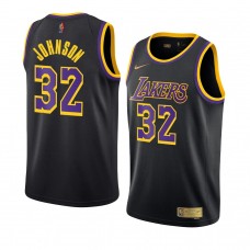 Los Angeles Lakers #32 Magic Johnson Earned Edition Swingman Jersey Black