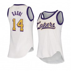 Los Angeles Lakers Marc Gasol Women's Alyssa Milano High Hoops Tank Top Jersey White