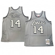 Los Angeles Lakers Marc Gasol Hardwood Classics Throwback Jersey Gray