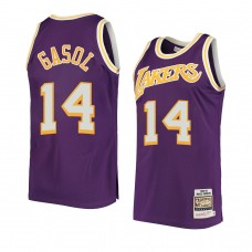 Marc Gasol Los Angeles Lakers 1984 Hardwood Classics Authentic Jersey Mitchell & Ness 1984 Purple