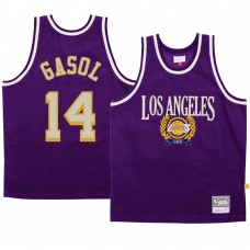 Marc Gasol Los Angeles Lakers Council Fashion Hardwood Classics Jersey Purple