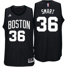 Men's Boston Celtics #36 Marcus Smart Adidas Fashion Swingman Black Jersey