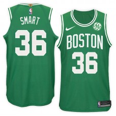 Men's Boston Celtics #36 Marcus Smart Green GE Patch Jersey