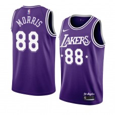 Los Angeles Lakers Markieff Morris 2021-22 City Edition Throwback 60s Jersey Purple