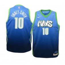 Youth Dallas Mavericks Dorian Finney-Smith Blue Jersey - City Edition