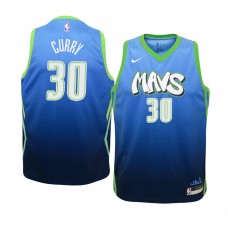 Youth Dallas Mavericks Seth Curry Blue Jersey - City Edition