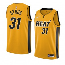 Max Strus Miami Heat Earned Edition Jersey 2020-21 Yellow