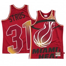 Miami Heat Max Strus Blown Out Swingman Jersey Red