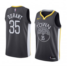 Men's 2018-19 Golden State Warriors #35 Nike Swingman Black Kevin Durant Statement Jersey