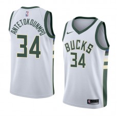 Milwaukee Bucks #34 2018 Nike Swingman Giannis Antetokounmpo white Jersey-Association Edition-Men's