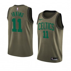 18-19 Nike Swingman Olive Boston Celtics #11 Kyrie Irving Jersey Camo - Men's