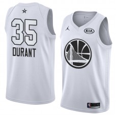 Men's Western Conference Golden State Warriors #35 Kevin Durant white 2018 NBA All-Star Jersey