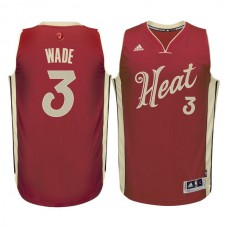 Miami Heat #3 Dwyane Wade 2015 Christmas Day Swingman red Jersey