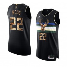 Milwaukee Bucks Michael Redd Authentic Python Skin 2021 Exclusive Edition Jersey Black