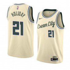 2020-21 Milwaukee Bucks Jrue Holiday City Edition 2020 Trade Jersey