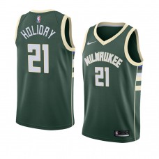 2020-21 Milwaukee Bucks Jrue Holiday Icon Edition 2020 Trade Jersey