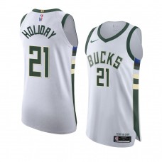 2020-21 Milwaukee Bucks Jrue Holiday Associateion Edition Authentic Jersey