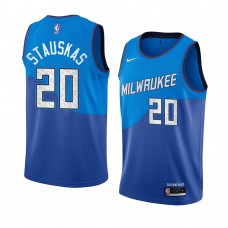 2020-21 Milwaukee Bucks Nik Stauskas City Jersey