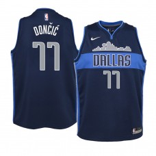 Youth 2017-18 Dallas Mavericks Luka Doncic Navy Statement Jersey