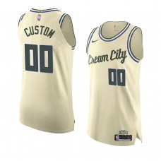 Milwaukee Bucks Custom Cream Authentic City Edition Jersey 2019-20