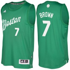 NBA 2016-17 Season Boston Celtics #7 Jaylen Brown Green Christmas Day Swingman Jersey