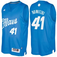 NBA 2016-17 Christmas Day Dallas Mavericks #41 Dirk Nowitzki Blue Swingman Jersey