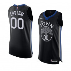 Golden State Warriors Custom Black Authentic City Edition Jersey 2019-20