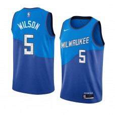 Milwaukee Bucks D.J. Wilson Blue City Edition Jersey New Uniform