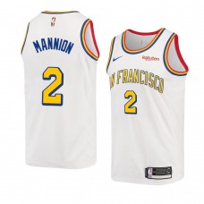 Nico Mannion Golden State Warriors Classic Edition Jersey Swingman Badge White