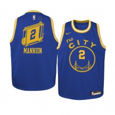 Nico Mannion Golden State Warriors Hardwood Classics Jersey Blue