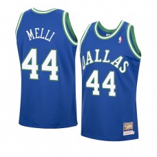 Dallas Mavericks Nicolo Melli Hardwood Classics Authentic Jersey Blue