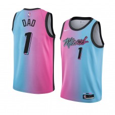 Miami Heat 2021 Fathers Day No.1 Dad Jersey Blue Pink