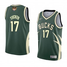 Milwaukee Bucks P.J. Tucker 2021 NBA Playoffs Bound Jersey Green