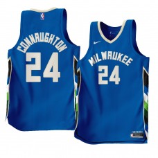 Pat Connaughton Milwaukee Bucks City Edition 2022-23 Jersey Blue Men