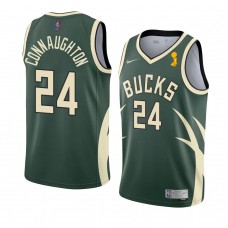 Milwaukee Bucks Pat Connaughton 2021 NBA Finals Champions Earned Jersey Green