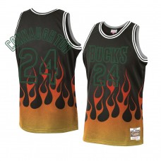 Milwaukee Bucks Pat Connaughton Flames Swingman Jersey Black